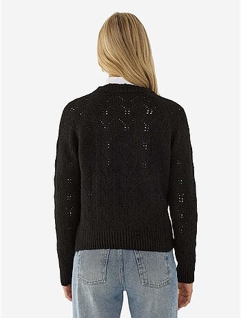 Pull ajouré à col rond