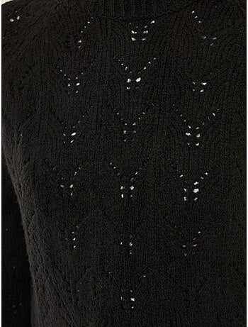 Pull ajouré à col rond