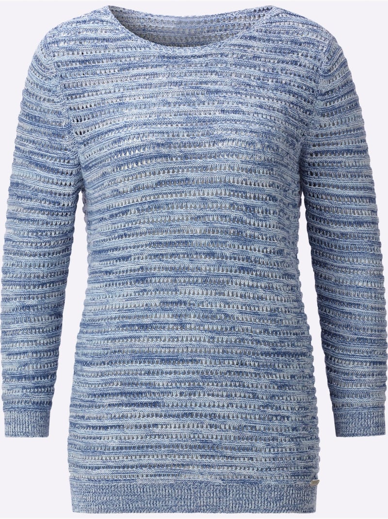 Pull Ajouré Ajouré - Taille Standard - Witt Noir Bleu ciel - Kiabi