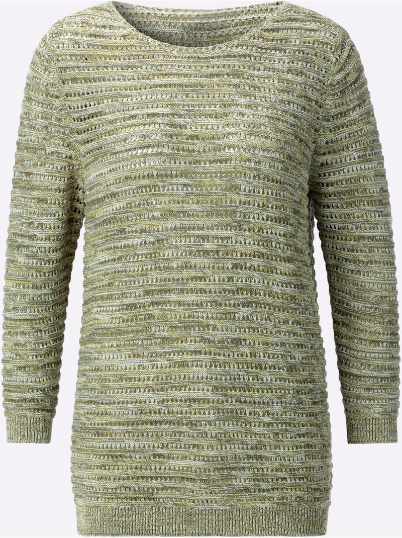 Pull Ajouré Ajouré - Taille Standard - Witt Vert tilleul - Kiabi
