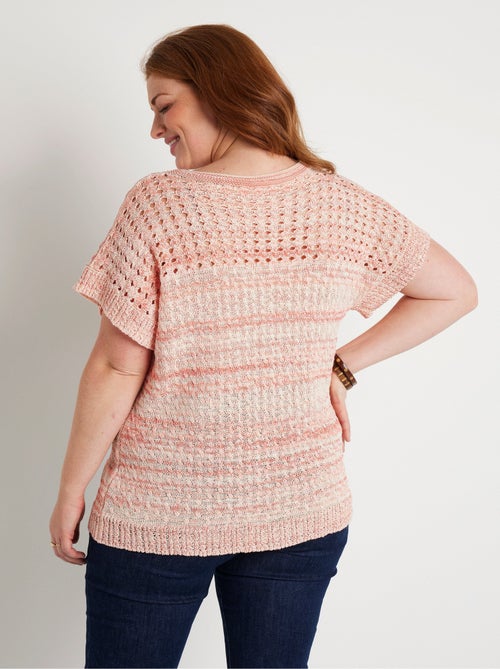 Pull ajouré col rond - Afibel - Kiabi