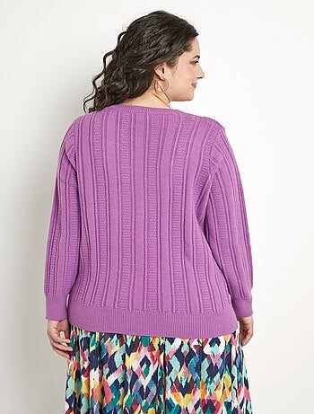 Pull ajouré doux col rond - afibel