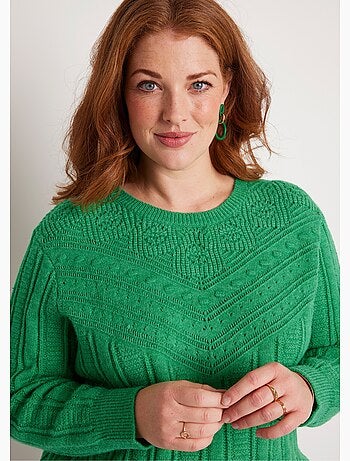 Pull ajouré doux col rond - afibel
