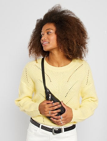 Pull ajouré en maille