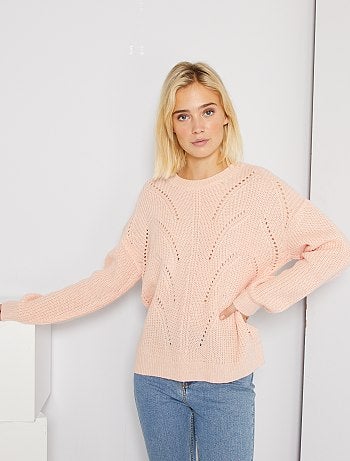 Pull ajouré en maille