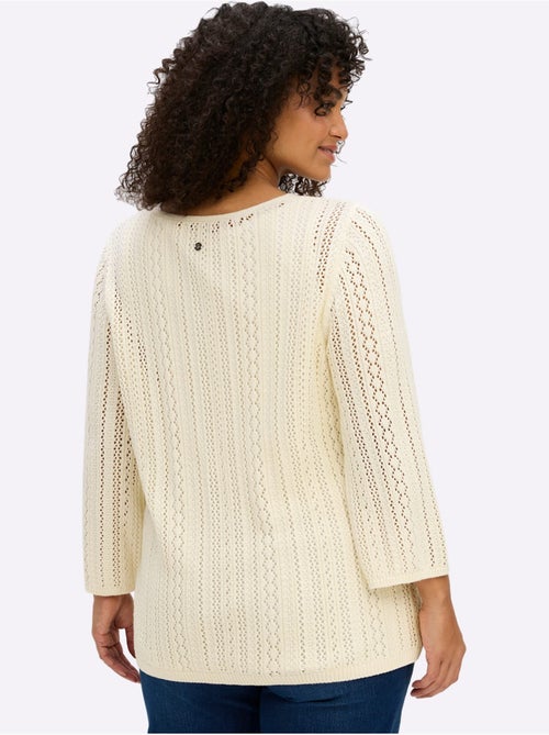 Pull Ajouré Encolure En V Flatteuse - Taille Standard - Sheego - Kiabi