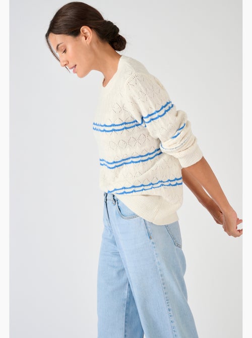 Pull ajouré esprit marin Thermolactyl - Damart - Kiabi