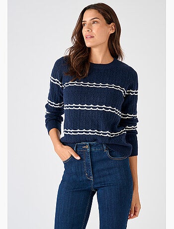 Pull ajouré esprit marin Thermolactyl - Damart