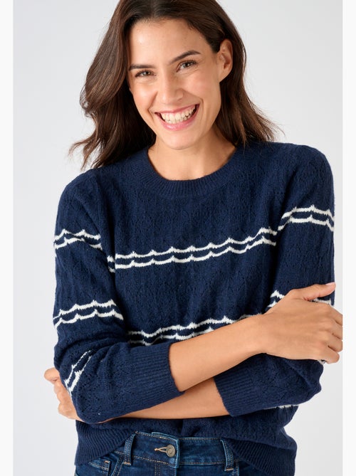 Pull ajouré esprit marin Thermolactyl - Damart - Kiabi