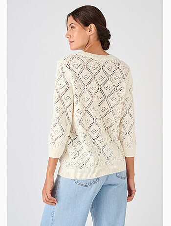 Pull ajouré fil ruban - Damart
