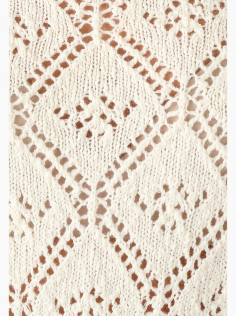 Pull ajouré fil ruban - Damart Blanc - Kiabi