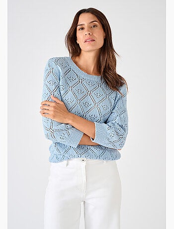 Pull ajouré fil ruban - Damart