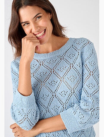 Pull ajouré fil ruban - Damart