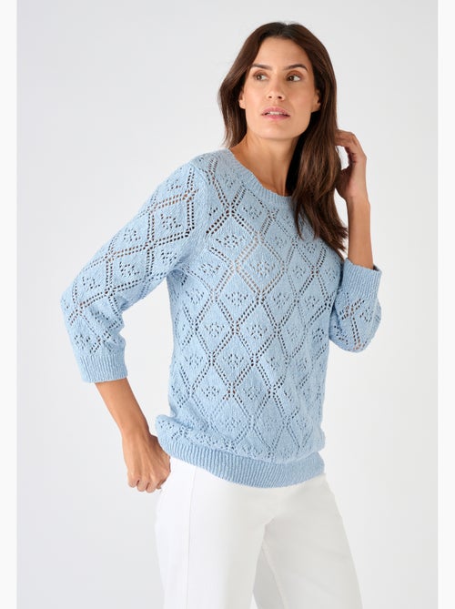 Pull ajouré fil ruban - Damart - Kiabi