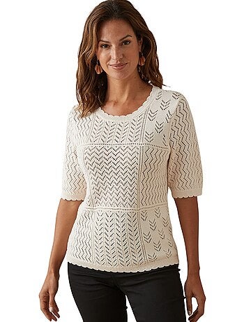 Pull ajouré manches au coude - DAXON