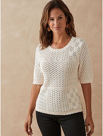 Pull ajouré manches au coude - DAXON