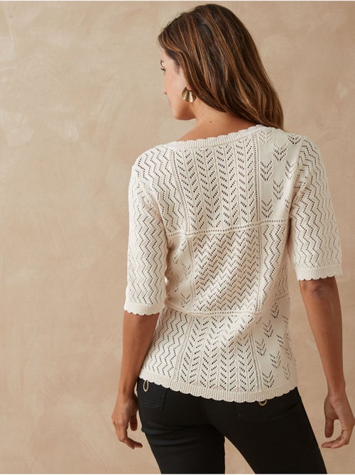 Pull ajouré manches au coude - DAXON - Kiabi