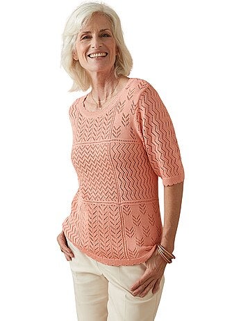 Pull ajouré manches au coude - DAXON