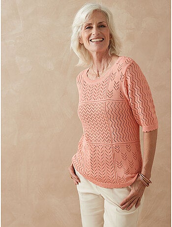 Pull ajouré manches au coude - DAXON