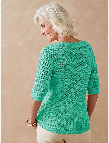 Pull ajouré manches au coude - DAXON