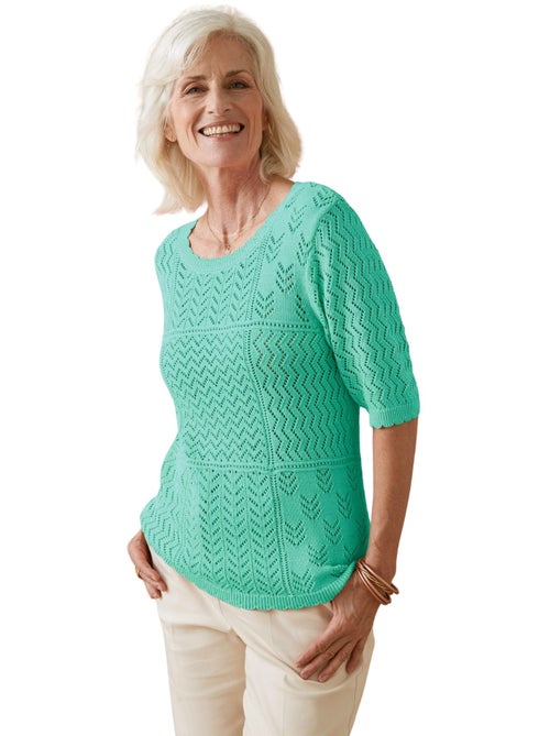 Pull ajouré manches au coude - DAXON - Kiabi