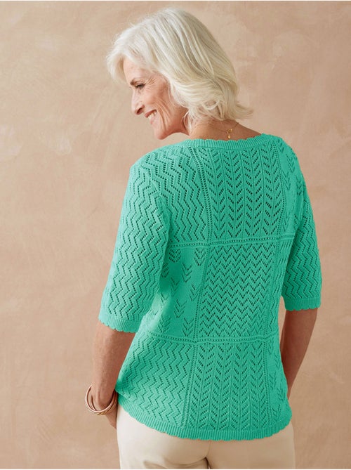 Pull ajouré manches au coude - DAXON - Kiabi