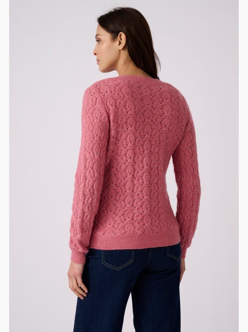 Pull ajouré mélange laine et alpaga - damart - Kiabi