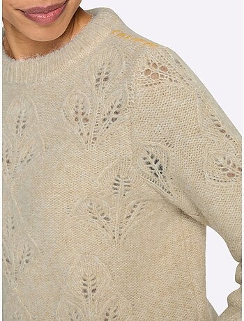 Pull ajouré motif ajouré élégant - taille standard - helline