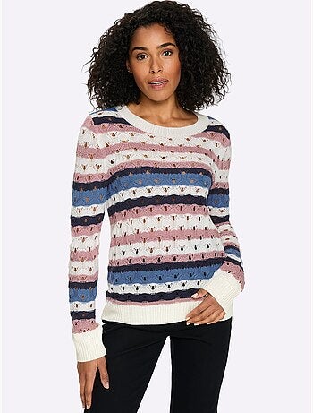 Pull Ajouré Motif Ajouré Intégral - Taille Standard - Moda Vilona