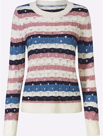 Pull Ajouré Motif Ajouré Intégral - Taille Standard - Moda Vilona