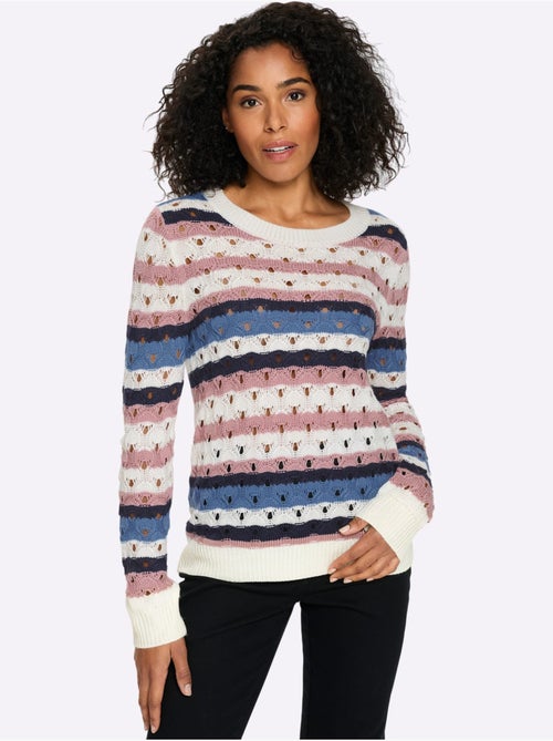 Pull Ajouré Motif Ajouré Intégral - Taille Standard - Moda Vilona - Kiabi Pull Ajouré Motif Ajouré Intégral - Taille Standard - Moda Vilona - Kiabi