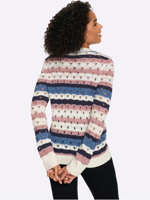 Pull Ajouré Motif Ajouré Intégral - Taille Standard - Moda Vilona - Kiabi Pull Ajouré Motif Ajouré Intégral - Taille Standard - Moda Vilona - Kiabi