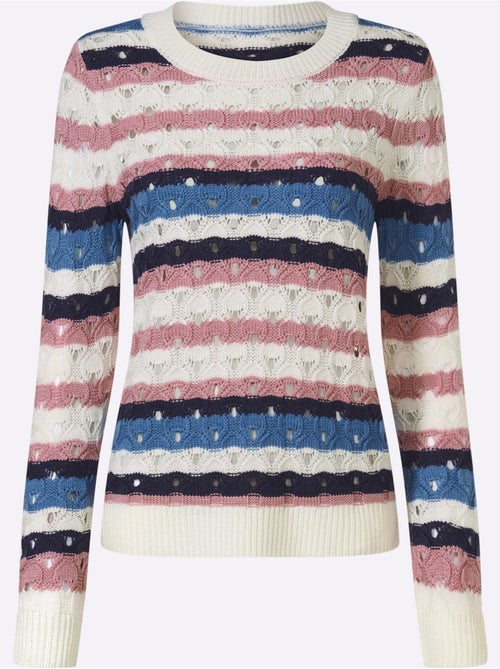 Pull Ajouré Motif Ajouré Intégral - Taille Standard - Moda Vilona - Kiabi Pull Ajouré Motif Ajouré Intégral - Taille Standard - Moda Vilona - Kiabi