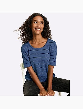 Pull Ajouré Motif Ajouré Léger - Taille Standard - helline
