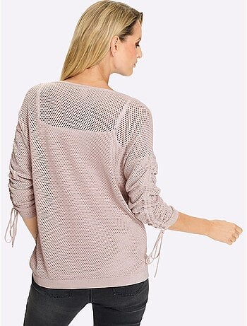 Pull Ajouré Motif Ajouré Léger - Taille Standard - Helline