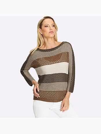 Pull Ajouré Motif Ajouré Léger - Taille Standard - helline