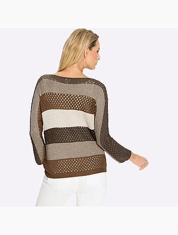 Pull Ajouré Motif Ajouré Léger - Taille Standard - helline