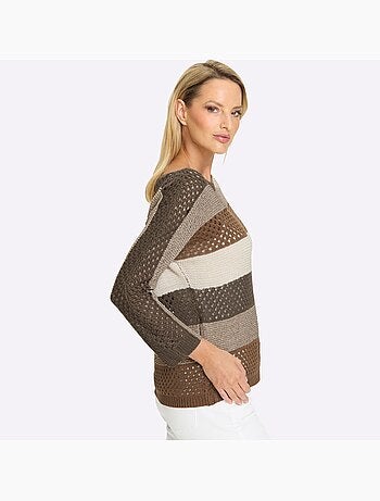 Pull Ajouré Motif Ajouré Léger - Taille Standard - helline