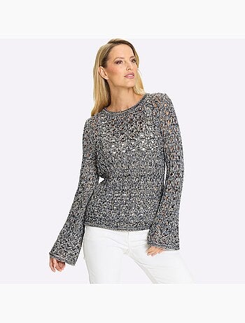 Pull Ajouré Motif Ajouré Léger - Taille Standard - helline