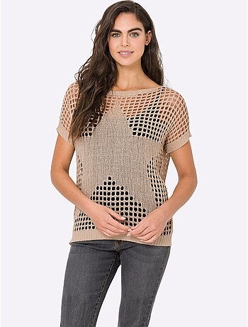 Pull ajouré motif ajouré léger - taille standard - helline