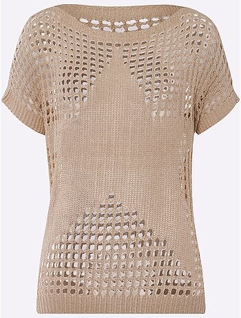 Pull ajouré motif ajouré léger - taille standard - helline