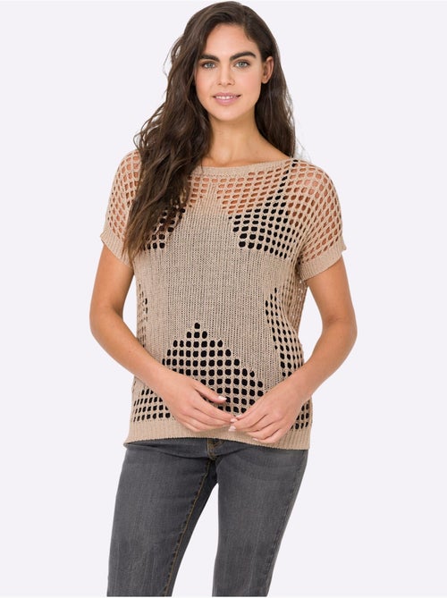 Pull ajouré motif ajouré léger - taille standard - helline - Kiabi