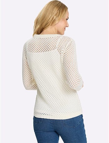 Pull Ajouré Motif Ajouré Léger - Taille Standard - Moda Vilona
