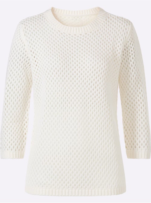 Pull Ajouré Motif Ajouré Léger - Taille Standard - Moda Vilona - Kiabi Pull Ajouré Motif Ajouré Léger - Taille Standard - Moda Vilona - Kiabi