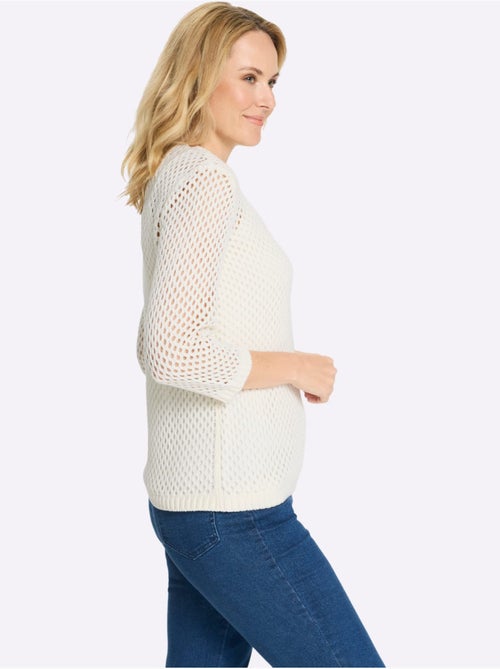 Pull Ajouré Motif Ajouré Léger - Taille Standard - Moda Vilona - Kiabi Pull Ajouré Motif Ajouré Léger - Taille Standard - Moda Vilona - Kiabi
