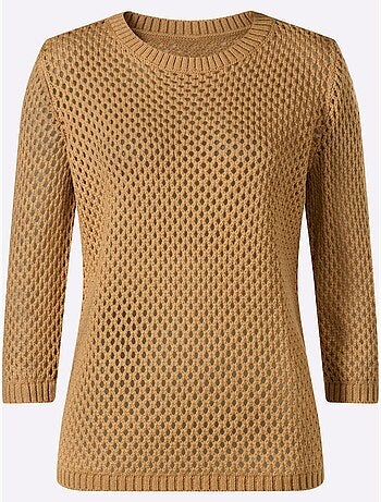 Pull Ajouré Motif Ajouré Léger - Taille Standard - Moda Vilona