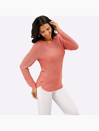 Pull Ajouré Motif Ajouré Léger - Taille Standard - Moda Vilona