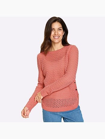 Pull Ajouré Motif Ajouré Léger - Taille Standard - Moda Vilona