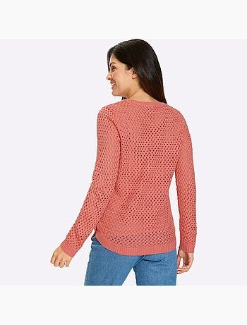 Pull Ajouré Motif Ajouré Léger - Taille Standard - Moda Vilona