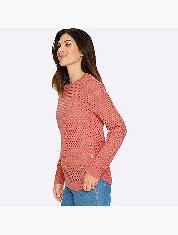 Pull Ajouré Motif Ajouré Léger - Taille Standard - Moda Vilona